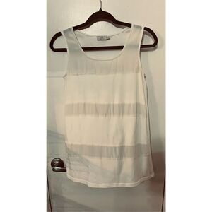 Dismero Sheer White Tank Tops Made in Italy Size M